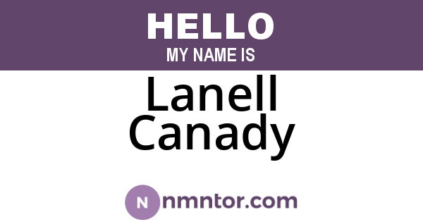 Lanell Canady