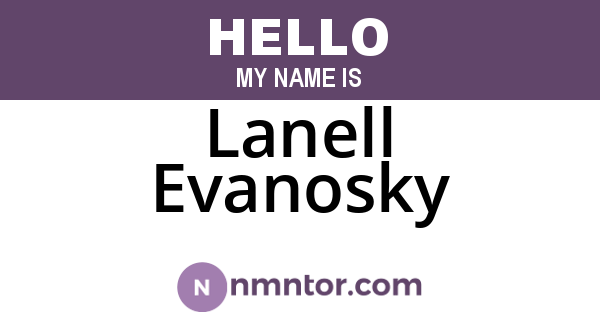 Lanell Evanosky