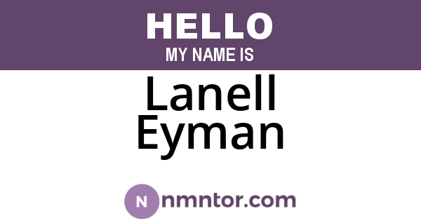 Lanell Eyman