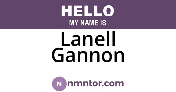 Lanell Gannon