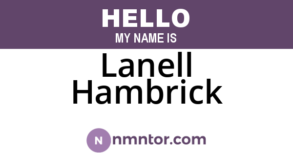 Lanell Hambrick