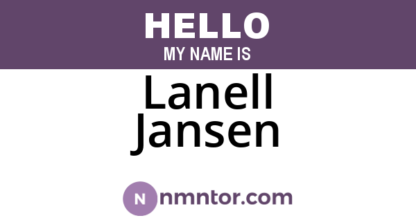 Lanell Jansen