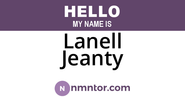 Lanell Jeanty