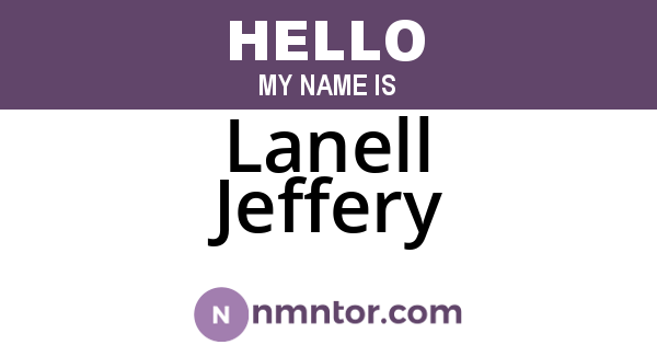 Lanell Jeffery