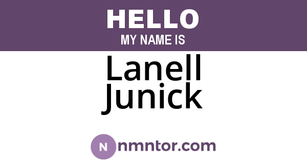 Lanell Junick