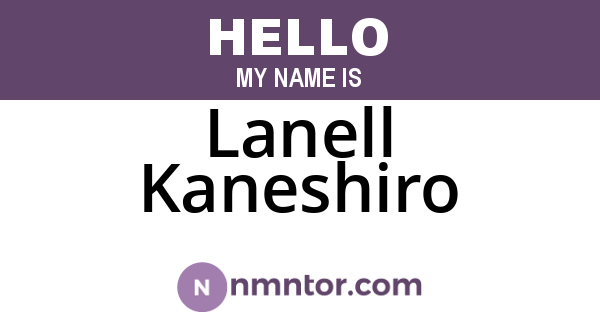 Lanell Kaneshiro