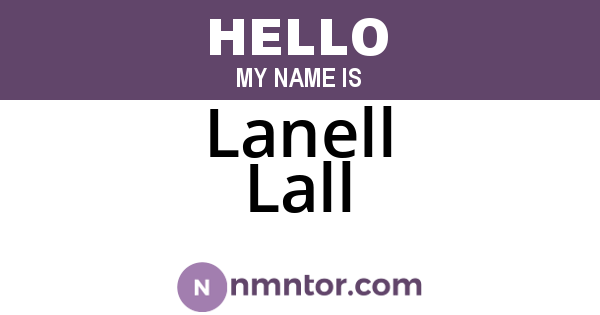 Lanell Lall