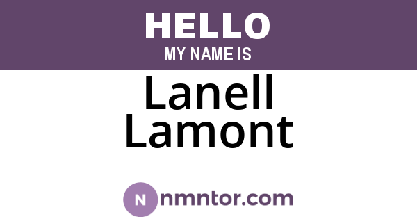 Lanell Lamont