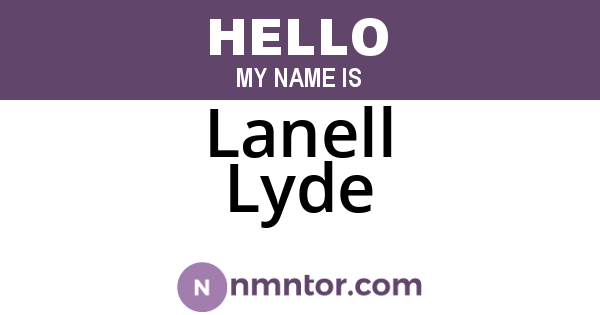 Lanell Lyde