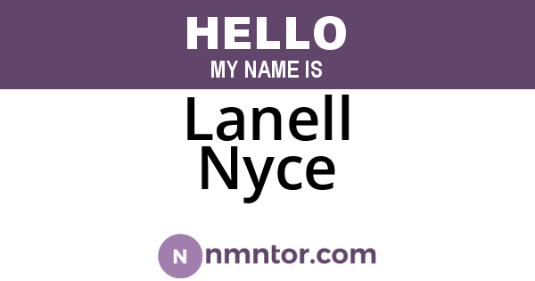 Lanell Nyce