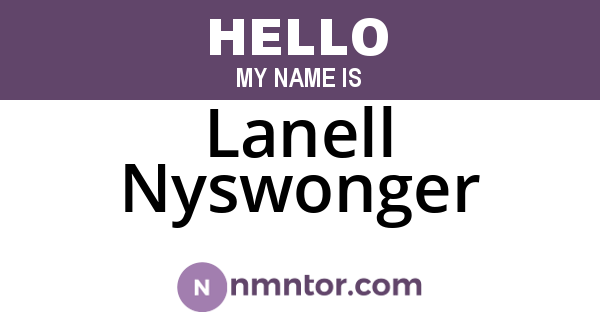 Lanell Nyswonger