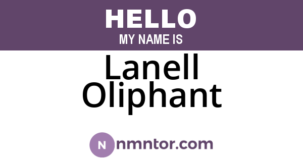 Lanell Oliphant