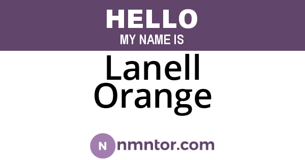 Lanell Orange