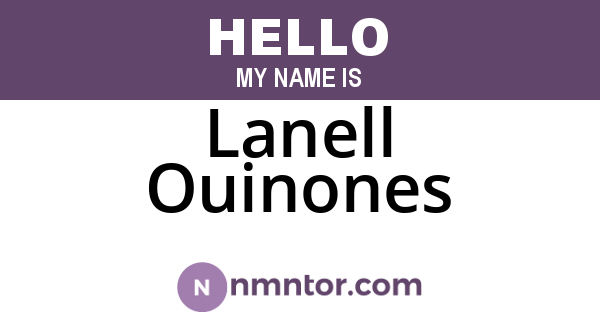 Lanell Ouinones
