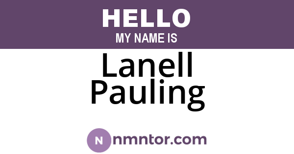 Lanell Pauling