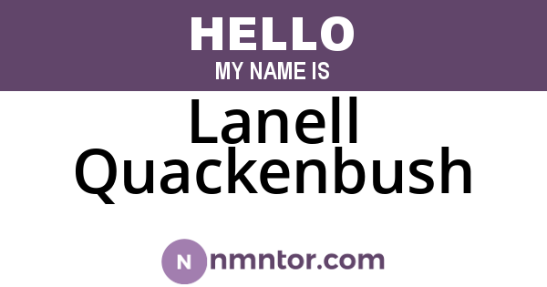 Lanell Quackenbush