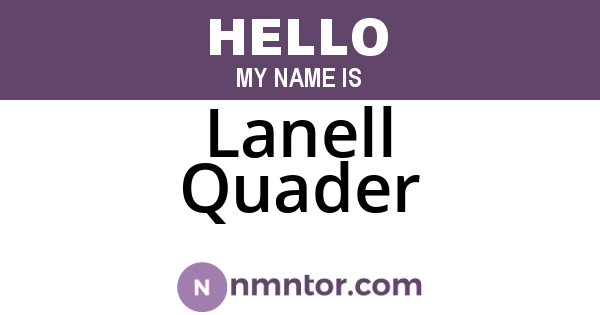 Lanell Quader