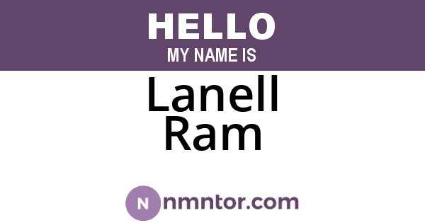 Lanell Ram