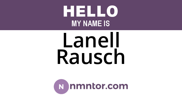 Lanell Rausch