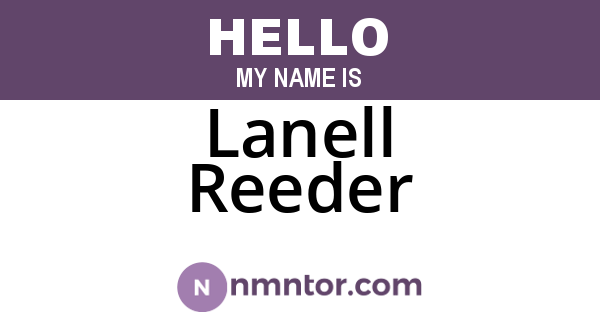 Lanell Reeder