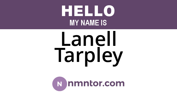 Lanell Tarpley