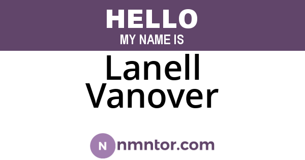 Lanell Vanover