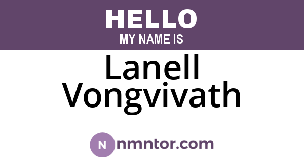 Lanell Vongvivath