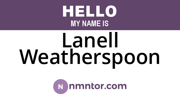 Lanell Weatherspoon