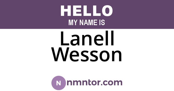 Lanell Wesson