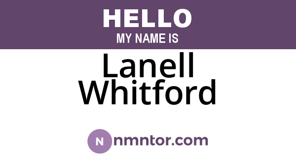 Lanell Whitford
