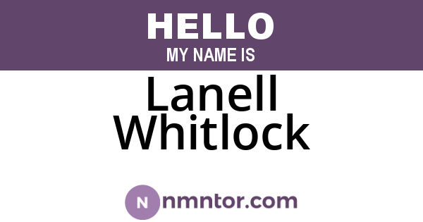 Lanell Whitlock