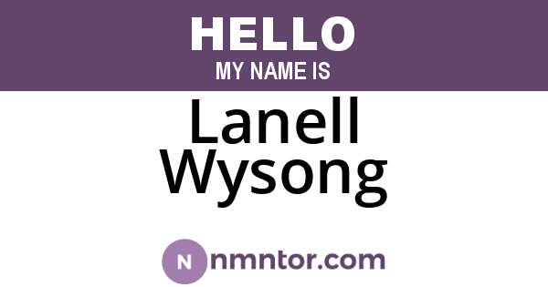 Lanell Wysong