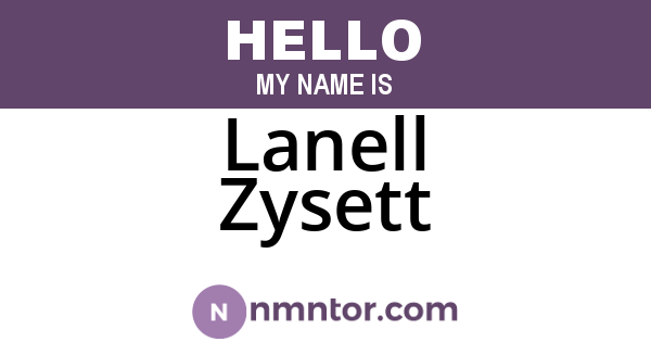 Lanell Zysett