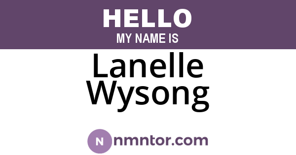Lanelle Wysong
