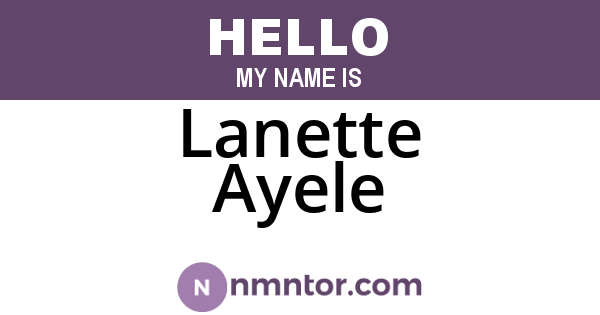 Lanette Ayele