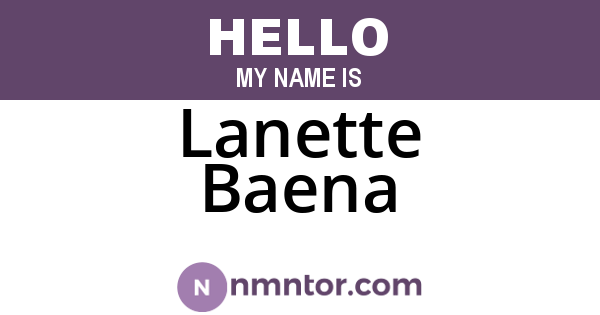 Lanette Baena
