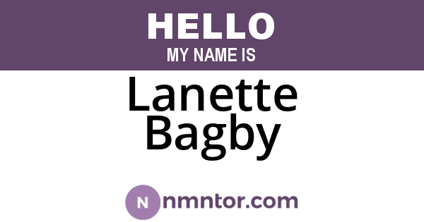 Lanette Bagby