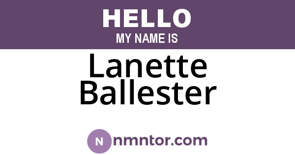 Lanette Ballester
