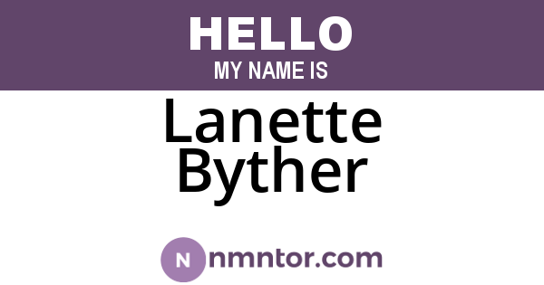 Lanette Byther