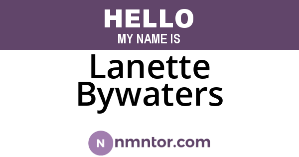 Lanette Bywaters