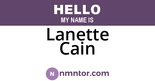 Lanette Cain