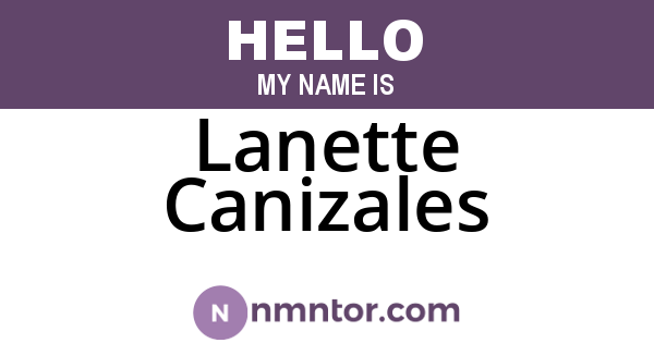 Lanette Canizales