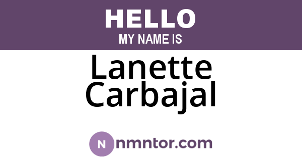 Lanette Carbajal