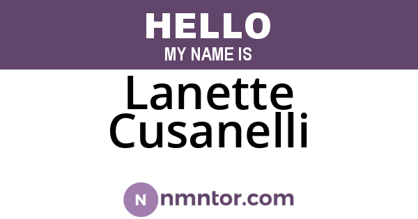 Lanette Cusanelli