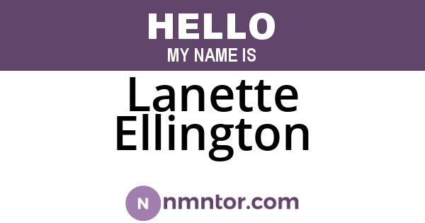 Lanette Ellington
