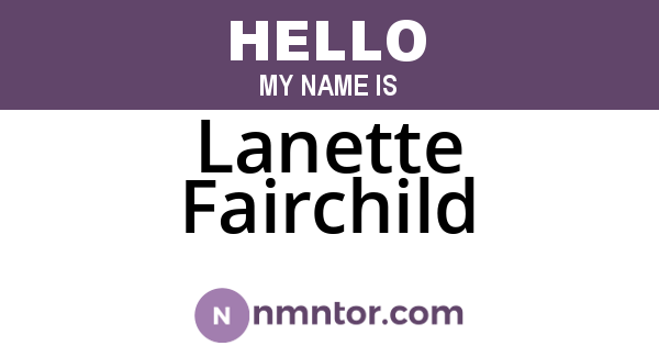 Lanette Fairchild