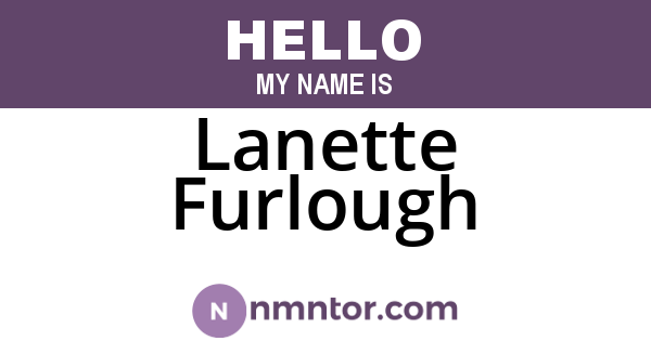 Lanette Furlough