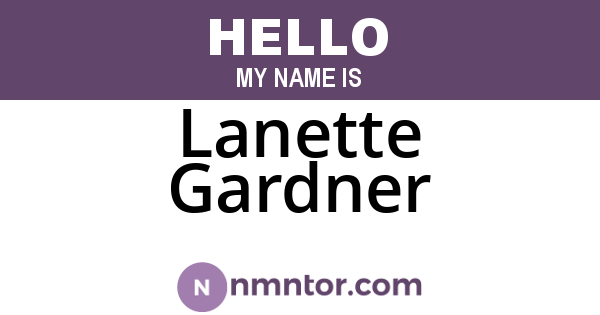 Lanette Gardner