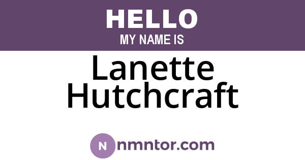 Lanette Hutchcraft