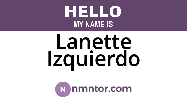 Lanette Izquierdo